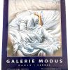 Vintage French Claude Le Boul Galerie Modus Paris Gallery Original Exhibition Poster Wall Decor Painting c1990's / EVE