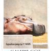Vintage French Remi Bourquin Galerie Got Paris Gallery Original Exhibition Poster Wall Decor Painting Display Display c1990's / EVE