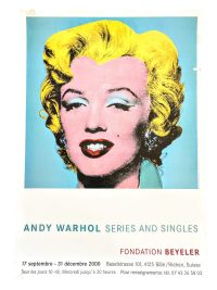 Vintage Swiss Andy Warhol Foundation Beyeler Gallery Original Exhibition Poster Wall Decor Painting Display Artwork c2000 / EVE