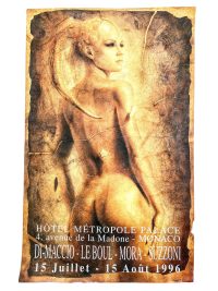 Vintage Monaco Di-Maccio Galerie Hotel Metropole Palace Gallery Original Exhibition Poster Wall Decor Painting Display Artwork c1996 / EVE