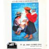 Vintage French Toffoli Galerie Art Mural Paris Gallery Original Exhibition Poster Wall Decor Painting Display c1990's / EVE