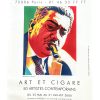Vintage French Art Et Cigare Galerie Flak Paris Gallery Original Exhibition Poster Wall Decor Painting c2000 / EVE