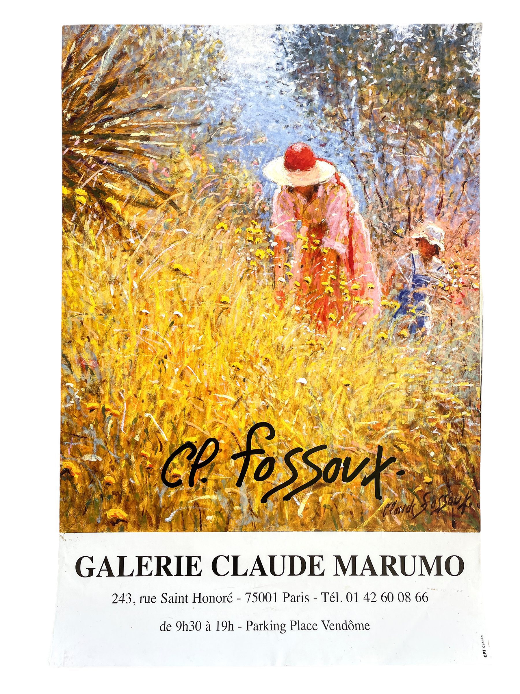 Vintage Galerie Claude Marumo Exhibition Poster Vintage Galerie Claude Marumo Exhibition Poster