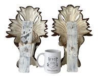 Alternative view of Antique French Firedog Wall Mounted Lion Feet Lions Foot Hanging Electric Sconce Light Lantern Candle Lamp Ornament Design c1950's / EVE