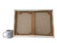 Alternative view of Vintage French Robert Glatigny Painting Oil River Marsh Ducks Church Steeple Skyline Scenic On Canvas c1980-90's / EVE