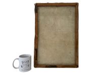 Alternative view of Antique French Painting Of Asian River Scene Oil River Punt Boat Village Skyline Scenic On Canvas c1913 / EVE