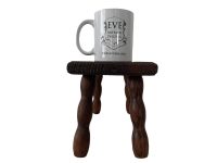 Alternative view of Vintage French Bench Stool Small Tiny Table Wooden Wood Chair Seat Side Stand Flower Pot Display Shelf Bobbin Leg Tabouret c1970-80's / EVE