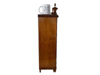 Alternative view of Antique French Burr Walnut Wood Faux Bamboo Wooden Cabinet Case Display Ornament Storage Box Stand Container Decor c1880-1900's / EVE