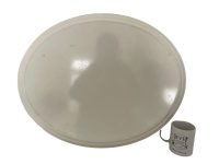 Alternative view of Vintage French Large Pastel Colourful Large Oval Plastic Lap Dinner Serving Tray Platter Display circa 1970-80's / EVE