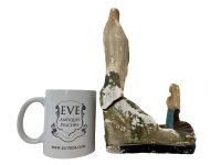 Alternative view of Vintage French Mary Jesus On The Mount Painted Plaster Ornament Statue Display Religious Icon circa 1920-30's / EVE