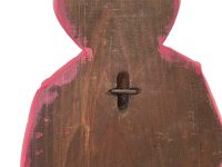 Alternative view of Vintage Spanish Carved Wood Wooden Giant Large Decorative Spoon Painted Fuchsia Cutlery Wall Kitchen Decor Display c1970-80's / EVE