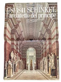 Vintage Italian Schinkel L'Architetto Del Principe Art Architecture Exhibition Show Original Advertising Poster Wall Decor c1982 / EVE