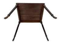 Alternative view of Vintage French Wooden Wood Leather Top Side Table Plinth Stand Display Wooden Tabouret Worn Heavy Wear c1970-80's / EVE