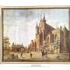 Vintage Dutch Hermanus Petrus Schouten Print Display Artwork Wall Decor Unframed Westgevel Pieterskerk c1950-60's / EVE
