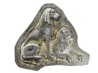 Vintage French Dog Plaque metal prize trophy prize wall decor display circa 1980-90's / EVE