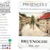 Vintage Dutch Expo Bruynoghe Presences 2 Art Gallery Original Exhibition Poster Wall Decor Painting Display c1980's / EVE