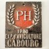 Vintage French Agriculture Farming Cabourg Prize Shield Plaque metal prize trophy prize wall decor display circa 1980 / EVE