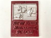 Vintage French Dog Show Prize Basse Normandie Shield Plaque metal prize trophy prize wall decor display circa 1970-80's / EVE