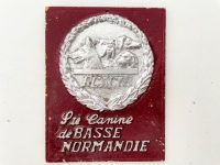 Vintage French Dog Show Prize Basse Normandie Shield Plaque metal prize trophy prize wall decor display circa 1970-80's / EVE