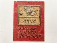 Vintage French Dog Show Prize Basse Normandie Shield Plaque metal prize trophy prize wall decor display circa 1970-80's / EVE