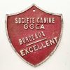 Vintage French Dog Show Excellent Prize Basse Normandie Shield Plaque metal prize trophy prize wall decor display circa 1980's / EVE