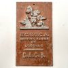 Vintage French Dog Show Prize Shield Plaque L'Agenais metal prize trophy prize wall decor display circa 1970-80's / EVE