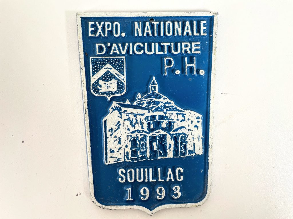 Vintage French Agriculture Farming Souillac Prize Shield Plaque metal prize trophy prize wall decor display circa 1993 / EVE
