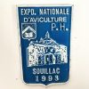 Vintage French Agriculture Farming Souillac Prize Shield Plaque metal prize trophy prize wall decor display circa 1993 / EVE