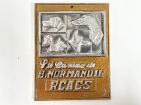 Vintage French Dog Show Basse Normandie Prize Club Shield Plaque metal prize trophy prize wall decor display c1980-90's / EVE