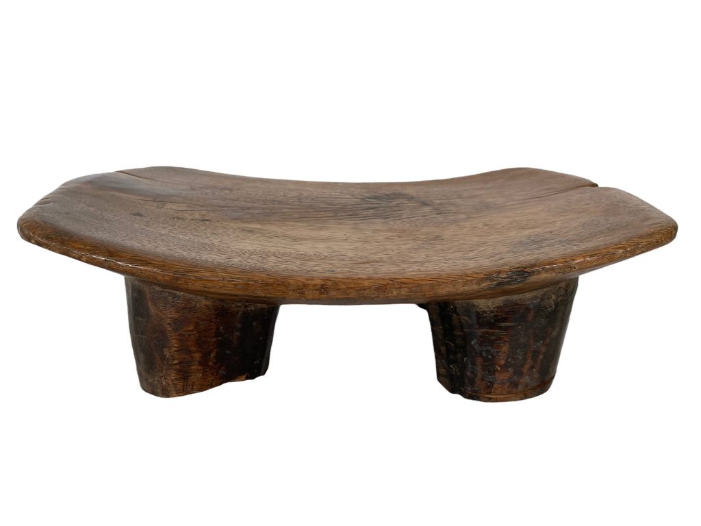 Vintage African Wooden Small Milking Crouching Head Rest Fire Stool Chair Stand Display Foot Rest Tabouret c1950’s / EVE