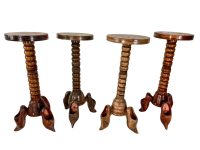 Vintage French Brittany Clog Shoe Footed Plinth Stand Plant Pot Display Wooden Wood Small Table Farmhouse Rest Stand Tabouret c1960's / EVE