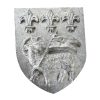 Vintage French Sheep Fleur De Lys Shield Plaque metal prize trophy prize wall decor display circa 1980-90's / EVE