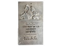 Vintage French Dog Show Prize Brive Correze Shield Plaque metal prize trophy prize wall decor display circa 1980-90's / EVE