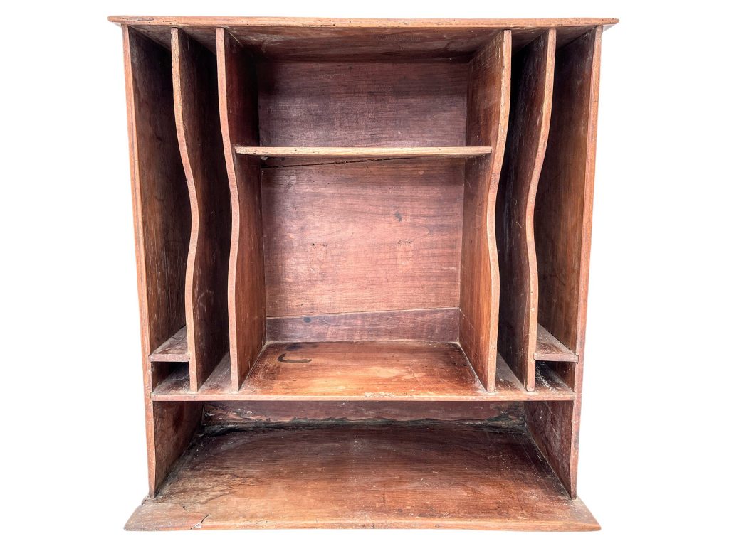Antique French Wooden Desktop File Filing Paperwork Mail Cabinet Wooden Organizer Organiser Desk Tidy Document Stand circa 1900-20's / EVE