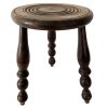 Vintage Stool Circular French Medium Rustic Rural Table Wooden Wood Chair Seat Stand Flower Pot Round Tabouret c1970-80's / EVE