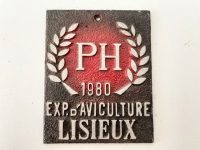 Vintage French Agriculture Farming Lisieux Prize Shield Plaque metal prize trophy prize wall decor display circa 1980 / EVE