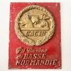 Vintage French Dog Show Prize Basse Normandie Shield Plaque metal prize trophy prize wall decor display circa 1970-80's / EVE