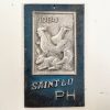 Vintage French Bird Poultry Pet Show Chicken Prize Saint Lo Shield Plaque metal trophy prize wall decor display circa 1984 / EVE