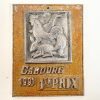 Vintage French Bird Pigeon Poultry Pet Show Chicken Cabourg 1st Prize Shield Plaque metal trophy prize wall decor display circa 1991 / EVE