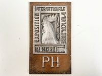 Vintage French Bird Poultry International Show Chicken Rignac Prize Shield Plaque metal trophy prize wall decor display c1984 / EVE