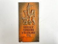 Vintage French Prize Bird Parrot Pet Show Prize Gueret Shield Plaque metal trophy prize wall decor display circa 1980's / EVE