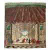 Antique French Hand Drawn Theatre Backdrop Black Ink With Water Colour Wall Decor Unique Artwork Double Sided c1800's / EVE