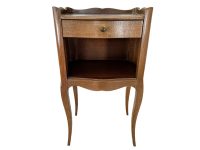 Vintage French Wooden Small Nightstand Sideboard Bedside Cabinet Rest Cupboard Small Storage Unit Wood Display c1960-70's / EVE