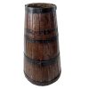 Antique French Dark Wooden Butter Barrel Churn Heavy Farmer Jug Vase Hallway Walking Stick Umbrella Stand circa 1860-90's / EVE