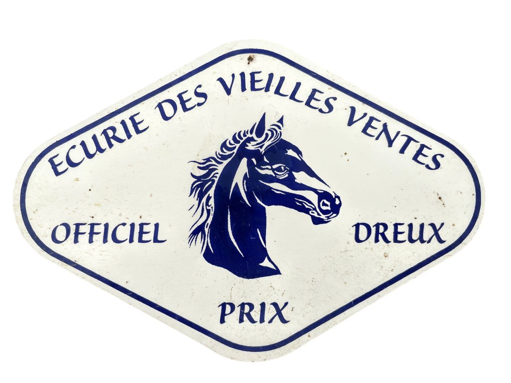 Vintage French Agriculture Horse Pony Poney Ecurie Des Vieilles Ventes Prize Shield Plaque plastic trophy wall display circa 1980-90’s / EVE