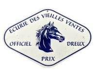 Vintage French Agriculture Horse Pony Poney Ecurie Des Vieilles Ventes Prize Shield Plaque plastic trophy wall display circa 1980-90's / EVE