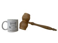 Alternative view of Vintage French Gavel Hammer Club Mallet Wooden Wood Sold Auction Tool c1970-80's / EVE