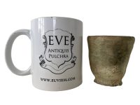 Alternative view of Ancient European Clay Pottery Cup Beaker Ornament Decor Design Display Collector / EVE