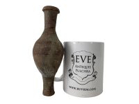 Alternative view of Ancient European Clay Pottery Amphora Flask Ornament Decor Design Display Collector / EVE