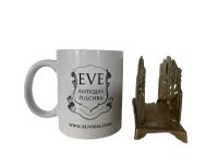 Alternative view of Vintage French Brass Letter Document Desk Napkin Tissue Stand Display Table Desktop Office Display Presentation c1970-80's / EVE